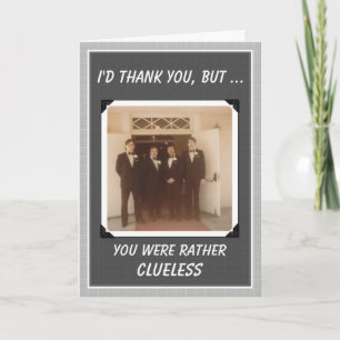 Thanks Guys Wedding Thanks - FUNNY Letterpress Thank You Card