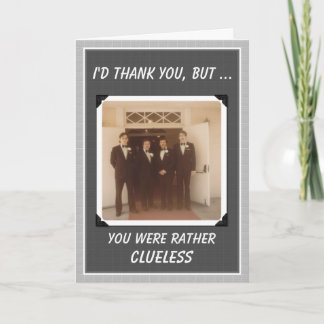 Thanks Guys Wedding Thanks - FUNNY Thank You Card