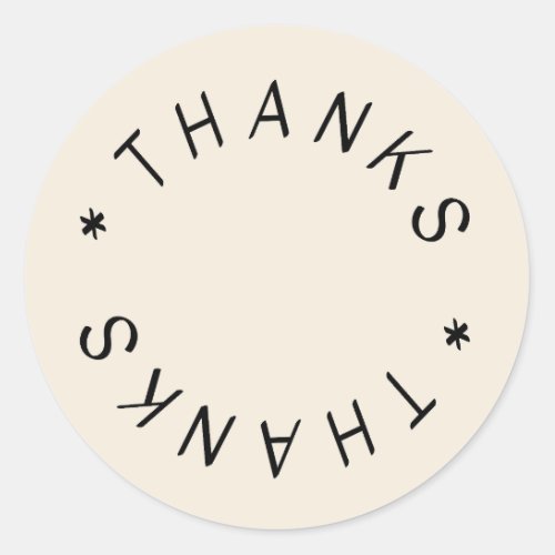 Thanks Hand Drawn Simple Design Thank You Sticker