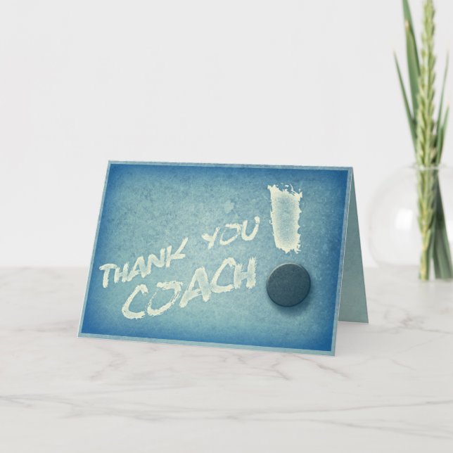 Thanks Hockey Coach Card Vintage Style (Front)