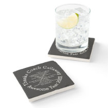 Thanks Hockey Coach with Team Names Stone Coaster Thanks Hockey Coach with Team Names Stone Coaster
