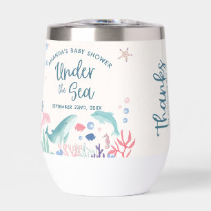 Thanks Keepsake Under the Sea Baby Shower Thermal Wine Tumbler