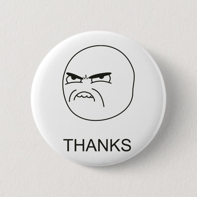 Thanks Meme - Pinback Button (Front)