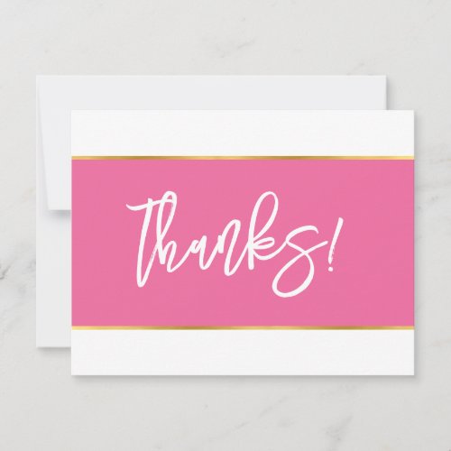 THANKS modern tpretty pink gold white script