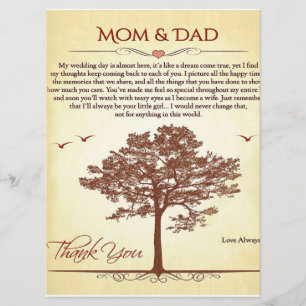 Thanks Mom and Dad Gift,Mother's/Father's Day Gift Menu