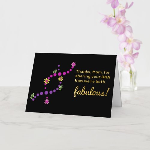 Thanks Mom Mothers Day Funny Quote Foil Greeting Card