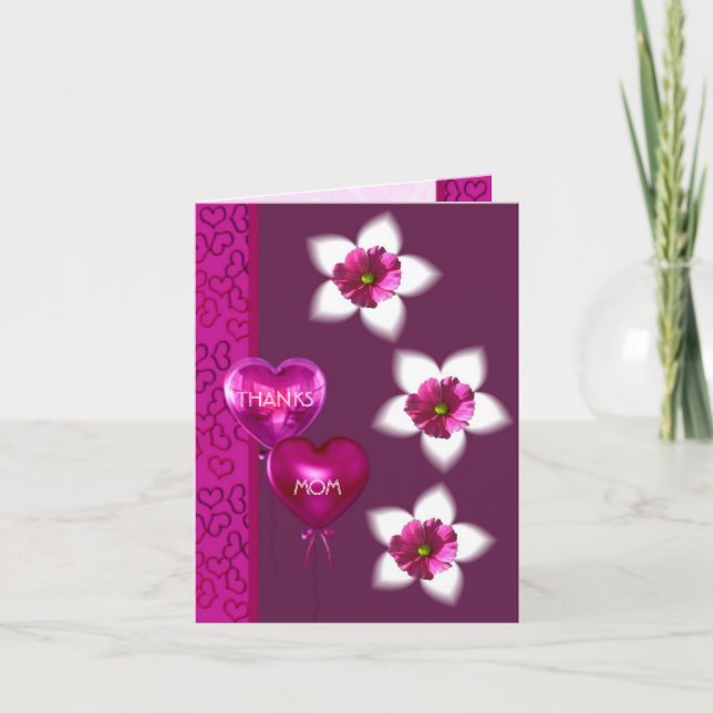 Thanks Mom Thank You Card (Front)