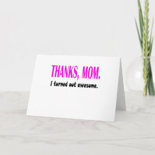 thanks mom thank you card