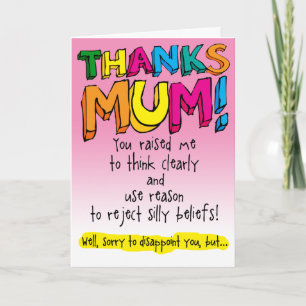 THANKS MUM! Mother's Day - Letterpress Thank You Card