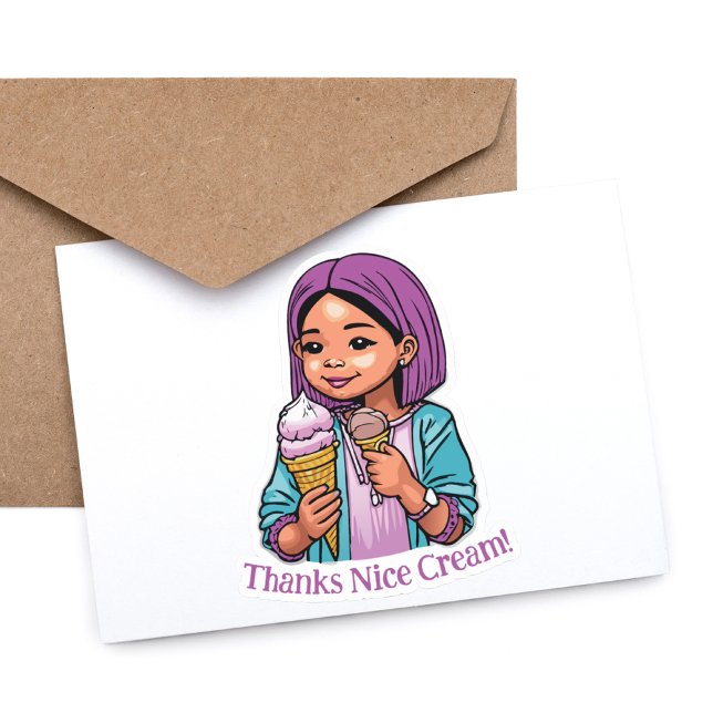 "Thanks Nice Cream!" fun Ice Cream Cones Sticker (Creator Uploaded)