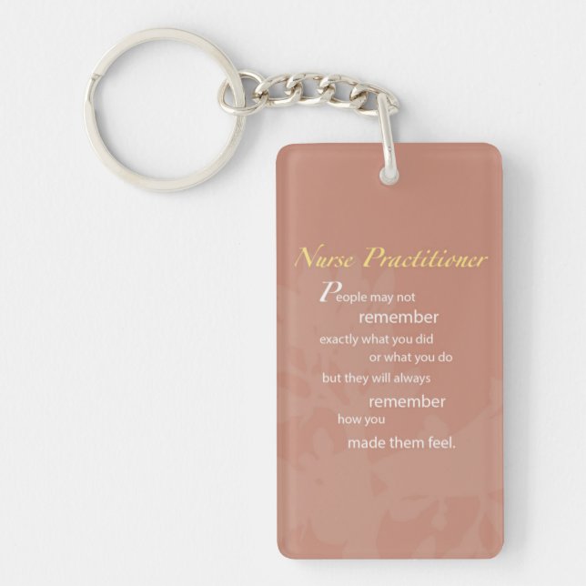 Thanks Nurse Practitioner, Brown Keychain (Front)