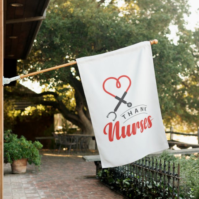 Thanks Nurses House Flag (In SItu)