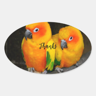 Thanks oval sticker