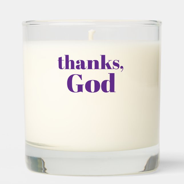 Thanks quote grateful simple modern minimal  scented candle (Front)