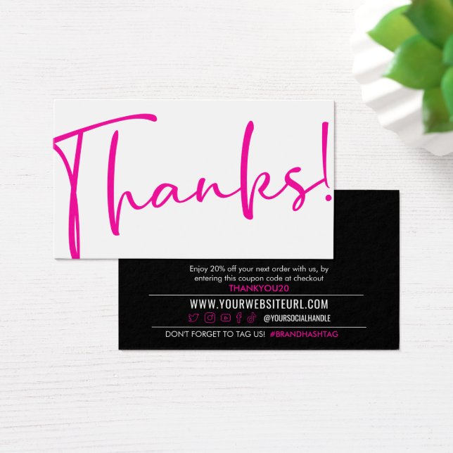 Thanks! Relaxed Modern Customer Discount Insert  (Desk)