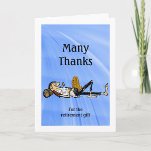 Thanks Retirement Gift Rip VanWinkle personalize T Letterpress Thank You Card