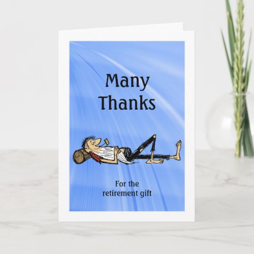 Thanks Retirement Gift Rip VanWinkle personalize Thank You Card