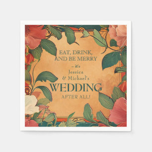 🌹 Thanks Rose Romance: Art Nouveau Splendor Napkins