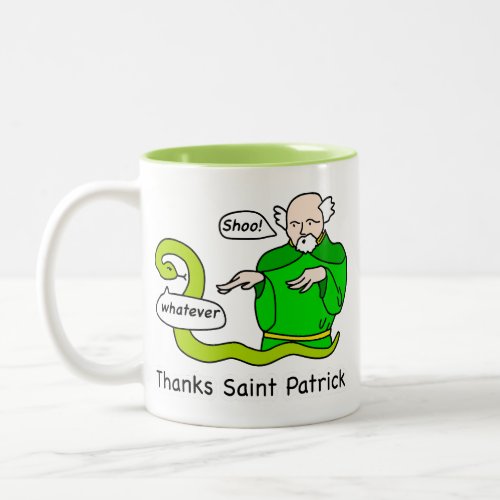 Thanks Saint Patrick Two_Tone Coffee Mug
