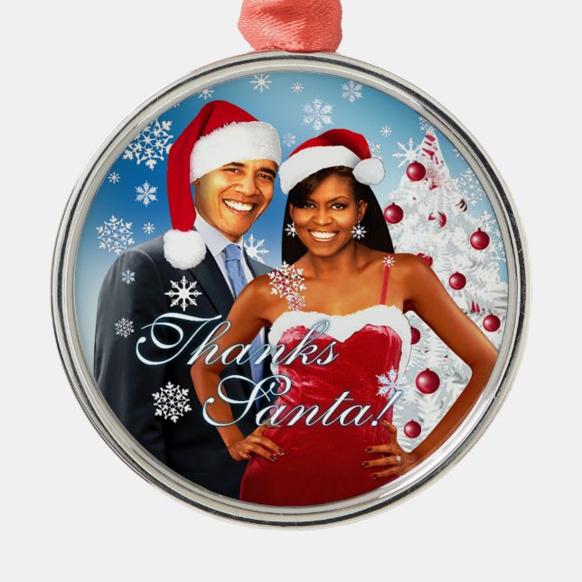 Thanks, Santa Christmas Ornament (Front)