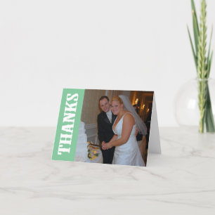 Thanks Shoot Out Thank You Notecard (Mint Green)
