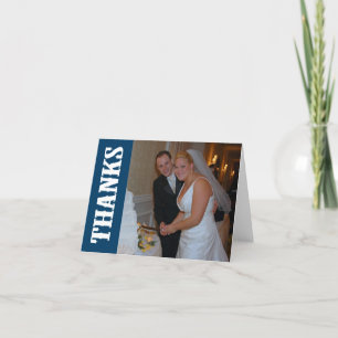 Thanks Shoot Out Thank You Notecard (Navy Blue)