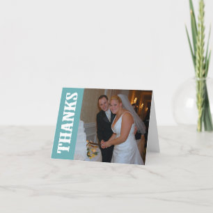 Thanks Shoot Out Thank You Notecard (Sea Foam)