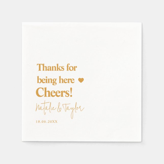 Thanks!  Simple wedding Napkins (Front)