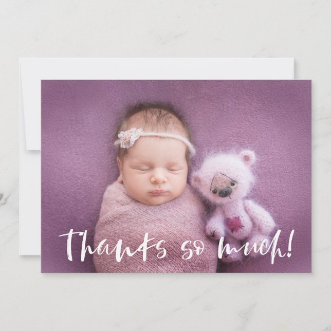 Thanks So Much | Baby Photo Thank You | White (Front)