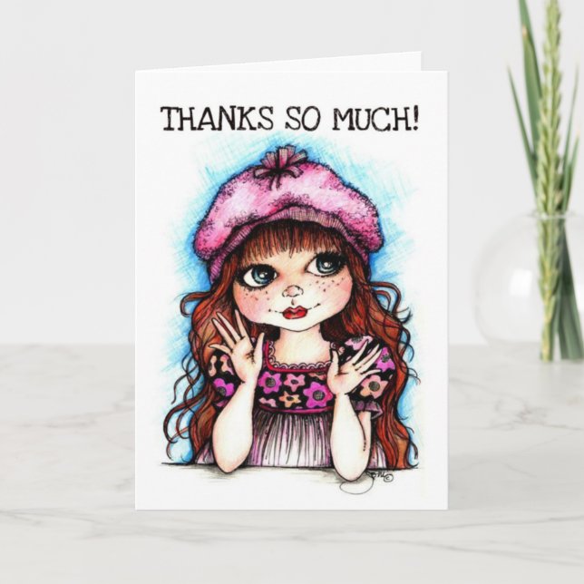 THANKS SO MUCH! LETTERPRESS THANK YOU CARD (Front)