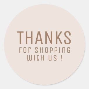 THANKS SO MUCH Minimalist Blush Pink Round  Classi Classic Round Sticker