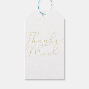 Thanks So Much Thank You Gold Script Type Favor Gift Tags