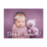 Thanks So Much | White | Baby Photo Thank You Postcard Thanks So Much | White | Baby Photo Thank You Postcard
