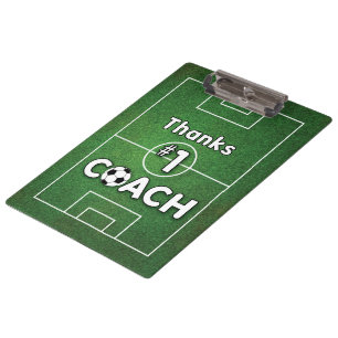 Thanks Soccer Coach Grass Field Clipboard
