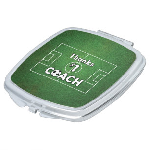 Thanks Soccer Coach Grass Field Vanity Mirror