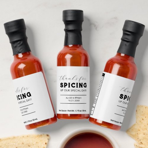 Thanks Spicing Wedding White Hot Sauces