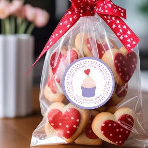 Thanks Sweet Valentine's Favor Classic Round Sticker