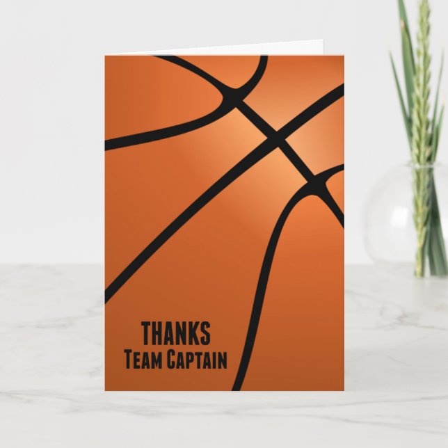 Thanks Team Captain for Leadership & Commitment Letterpress Thank You Card (Front)