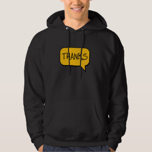 thanks text hoodie