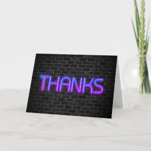 THANKS text on brick Card