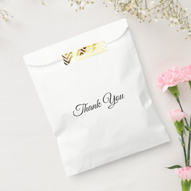 Thanks, Thank you, black white gift Favor Bags (Sealed)