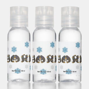 Thanks Thank You Winter Penguins Snowflakes Hand Sanitizer
