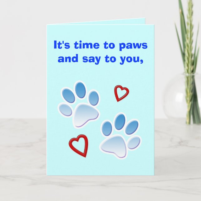 Thanks to a Dog Sitter, Walker, Groomer or Vet Thank You Card (Front)