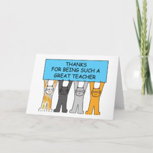 Thanks to a Great Teacher Letterpress Thank You Card