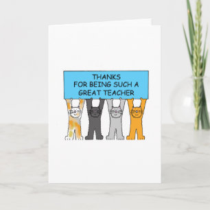 Thanks to a Great Teacher Letterpress Thank You Card