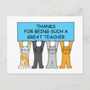 Thanks to a Great Teacher Postcard