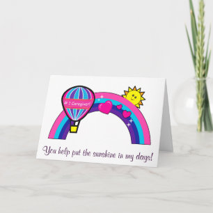 Thanks to a Number One Caregiver Letterpress Thank You Card