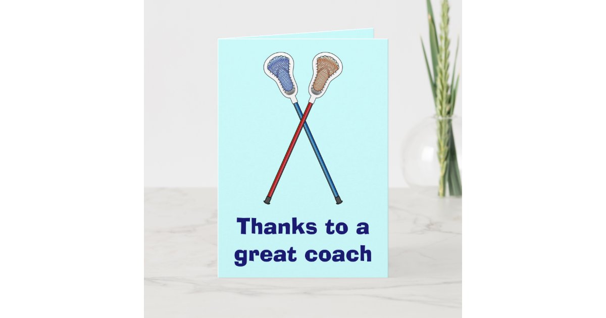 Thanks to Great Lacrosse Thank You Card | Zazzle