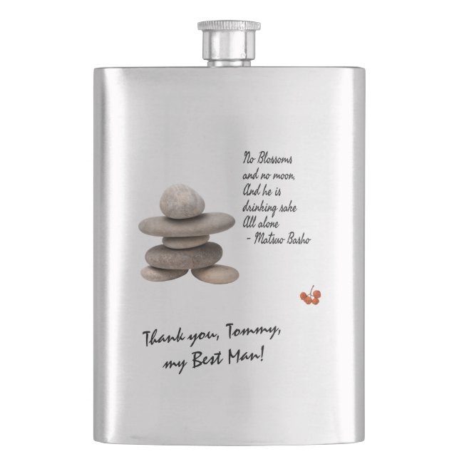 Thanks to the Best Man customizable Flask (Front)