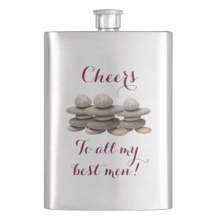 Thanks to the team groom men customizable flask